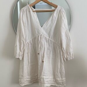 Zara White Tunic Top